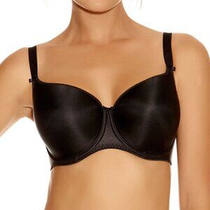 NWT Fantasie Smoothing Molded Underwire T-Shirt Bra in Black- Size 40G
